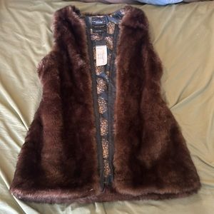 Sanctuary faux fur/leather vest, XS